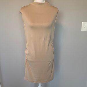 Old Navy Sleeveless Beige Midi Sheath Maternity Dress